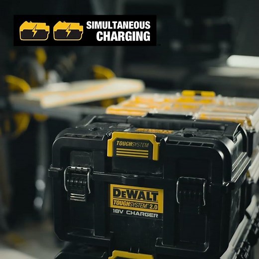 DeWalt ToughSystem 2.0 Charger Box – Dual Charging & Battery Storage in One | Toolstation