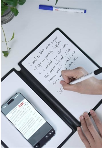 A notebook you never run out of — double-sided whiteboard pages, smooth writing, quick wipe, and ready to go again. #notebook #reusable #studytools #ecofriendly #blackfridaysale