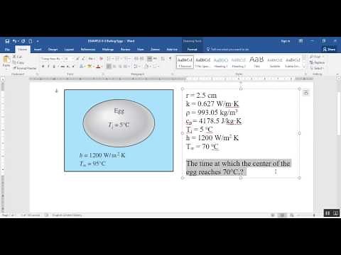 COMSOL Conduction heat transfer EXAMPLE 4–3 Boiling Eggs