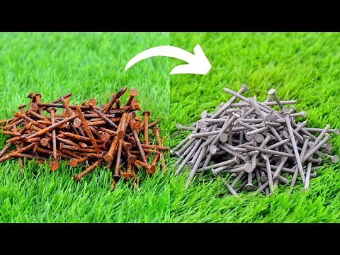 How to clean rusty nails | How to remove rust from metal #tools #restoration #rust #rustremoval