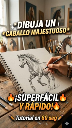 Cómo dibujar un caballo sin que parezca un perro deforme 🐎✨ Dibujos fáciles a lápiz