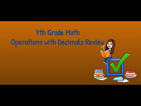 7th Grade Math Operations with Decimals Review
