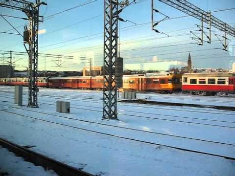 Helsinki from train compartment