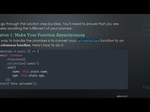 Troubleshooting: Uploading React Form Data to Firebase