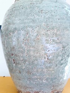 Luna Tall Vintage-style Ceramic Vase With Soft Blue Crackled Glaze, Textured Finish, Bottega Terra Collection, Timeless Accent - Etsy