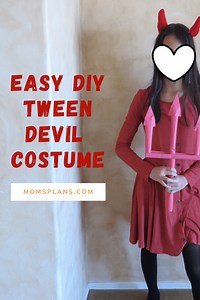 Easy DIY Tween Devil Halloween Costume - Mom's Plans