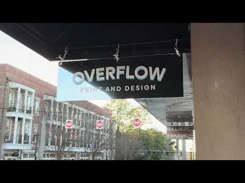 Hanging Mirrored Sign