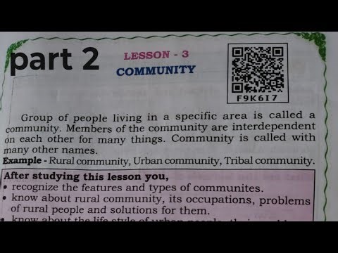 ||5th STD EVS|| lesson-3 community|| part-2 full answer