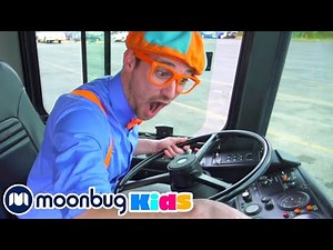 Blippi erkundet einen Bus | Kinderlieder und Cartoons | Blippi | Moonbug Kids Deutsch
