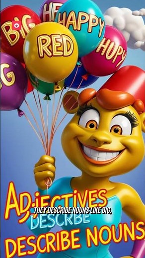 Learn Basic English Grammar for Kids | Fun Nouns, Verbs & Adjectives Lesson! #kidslearning