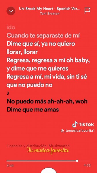 Toni Braxton: Regresa a Mi - Letra en Español