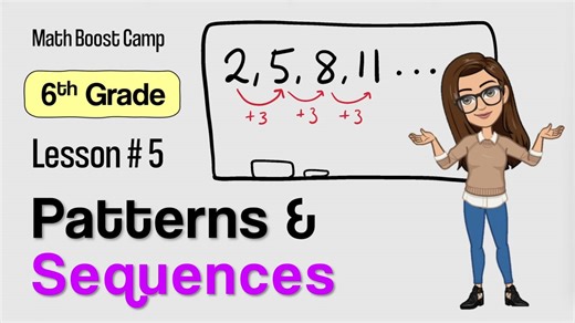 �Patterns and Sequences | Grade 6 Lesson 5 | Math Boost Camp �️