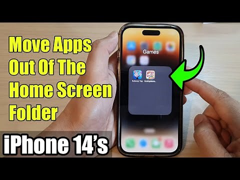 iPhone 14/14 Pro Max: How to Move Apps Out Of The Home Screen Folder