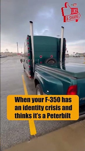 Ford F-350 with Big Rig Ambitions: Custom Sleeper and Chrome Stacks!