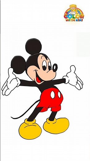 Learn to Draw Disney's Mickey Mouse - Drawing and Coloring Tutorial for Kids