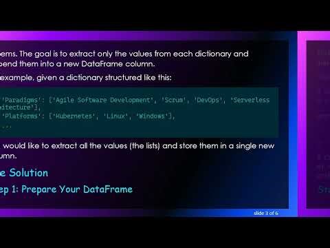 How to Efficiently Append Dictionary Values to a Pandas DataFrame