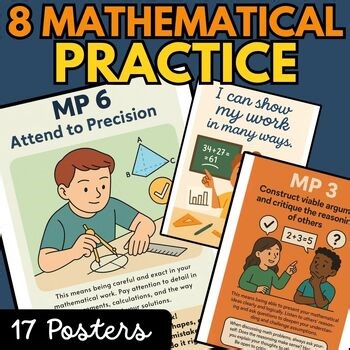 8 Mathematical Practices Posters | Math Posters for Grade | Classroom Decor SEL