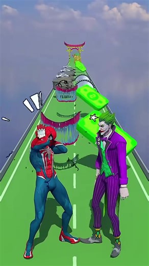 Spider-Man vs jocker and Venom #trending #viral #spiderman