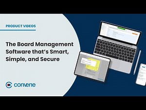 Convene — The Board Management Software that's Smart, Simple, and Secure