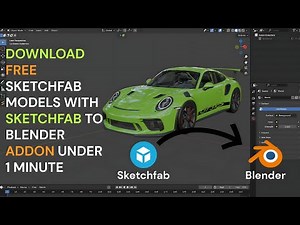 How to use Sketchfab to Blender addon under 1 minutes | Blender Fast tutorials