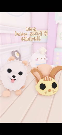 mega bunny swirl & mega samoyed! 🐰🧁 — ꒰ #adoptme ꒱ ‎♡ #fyp #adoptmeroblox #adoptmeupdate #kawaii