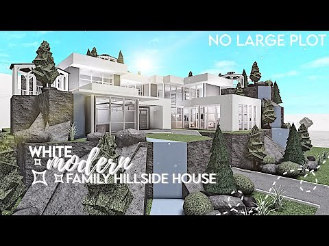 ROBLOX | Bloxburg: Blush Modern Aesthetic Family Hillside Mansion / 2- story | Build & Tour