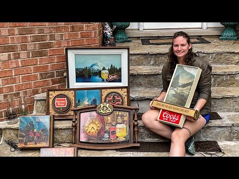 6 Vintage rare Lighted Beer signs found in this 1930s Sears house Estate Sale