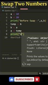 Question-3 | Python Basics: Swap Two Numbers | #vitechtalks #coding #sqlinterview #learnsql