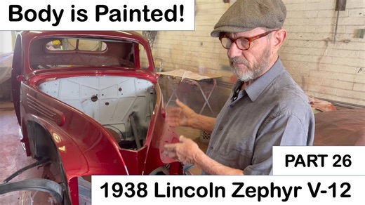 1938 Zephyr | Body Painted in the Restoration of a Lincoln Zephyr V12 Coupe