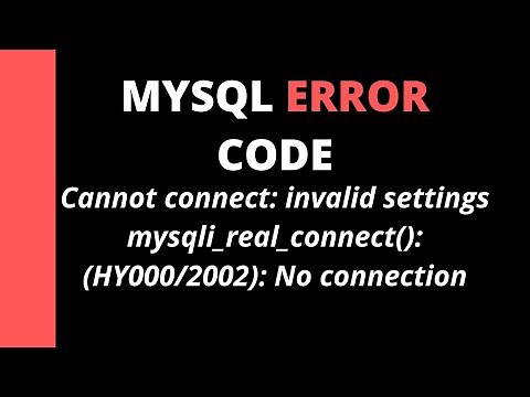 MySQL said: Cannot connect: invalid settings. | mysqli_real_connect(): (HY000/2002): No connection..