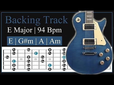 E Major Guitar Backing Track | 94 Bpm Pop Rock