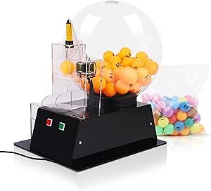 Amazon.com: Lottery Bingo Ball Machine, Automatic Electric Acrylic Bingo Cage and Balls Set with Calling Balls, Colorful Chips Bingo Game Sets for Adults Large Group Family : Toys & Games