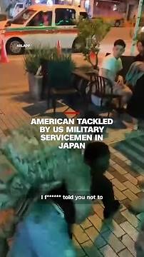 American tackled by US military servicemen in Japan