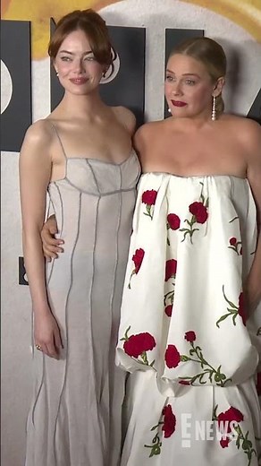 This duo. ❤️ Emma Stone and Alicia Silverstone arrive to the "Bugonia" premiere in NY.