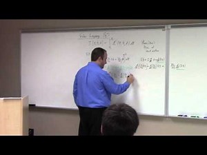 Advanced Calculus: Lecture 12 Part 1: examples of variational calculus