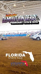 Demolition Derby action returns to the Florida State Fairgrounds in 2025! #florida #tourofdestruction #demolitionderby | Tour of Destruction