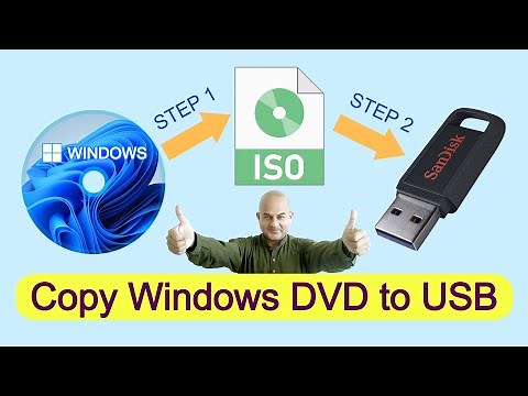 Copy Windows DVD to USB to make Bootable USB