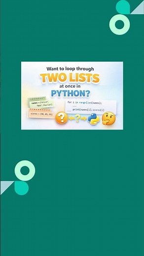 Looping Two Lists at the Same Time? Use this Python trick 🐍 #shorts #python #youtubeshorts