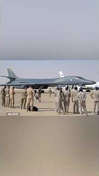 U.S. Air Force B-1B Lancer bombers land in Saudi Arabia.