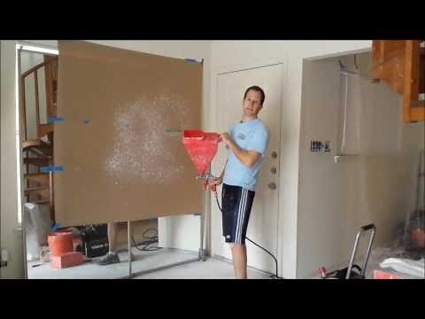 How to texture a ceiling with a hopper