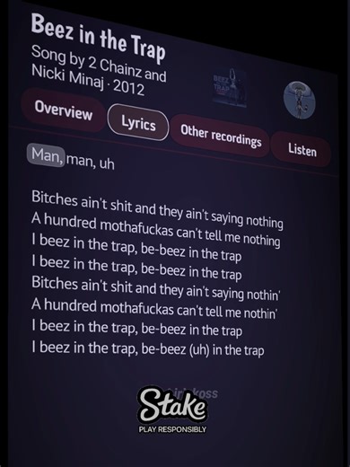 Beez in the trap 🎧🎶 #lyrics #music #song #nickiminaj #lirickoss | Beez In The Trap Trend