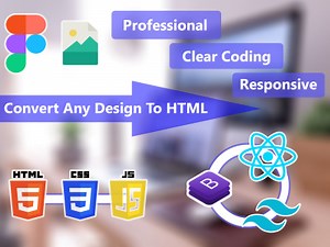 An awesome Website | Image to HTML, CSS, JavaScript, Frameworks as you Need