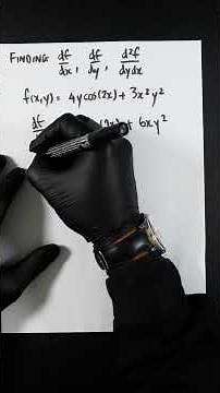 Partial Derivative / Differentiation: Finding df/dx, df/dy, d^2f/dydx