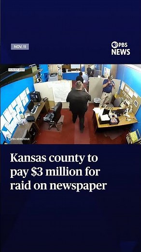 WATCH: Kansas county to pay $3 million for raid on newspaper