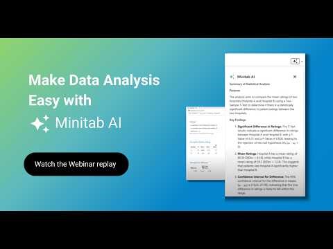 Make Data Analysis Easy with Minitab AI