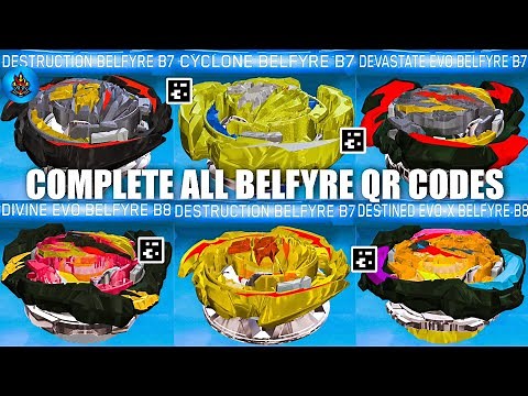 COMPLETE ALL BELFYRE QR CODES BEYBLADE BURST APP | TOTAL BURST
