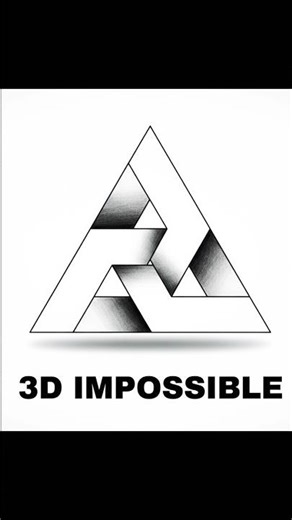 Easy 3D Impossible Triangle 😱✨ | Trick Art #shorts #youtubeshorts