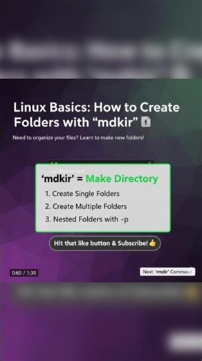 Day 5 mkdir command #linuxcommandlinetutorial #linuxcourse #linuxtutorial