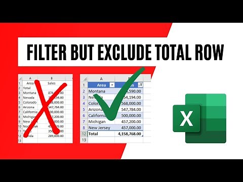 How to Filter Excel Data and Exclude Bottom Total Row