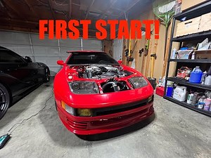 First Start Project Z32 Nissan 300ZX Twin Turbo Conversion Engine Built By Miller install SARD BOV